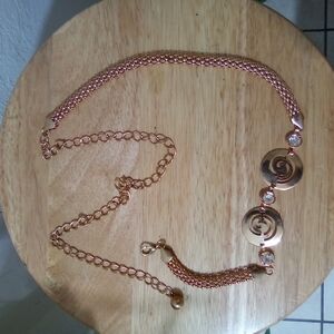 Vintage copper disk women belt